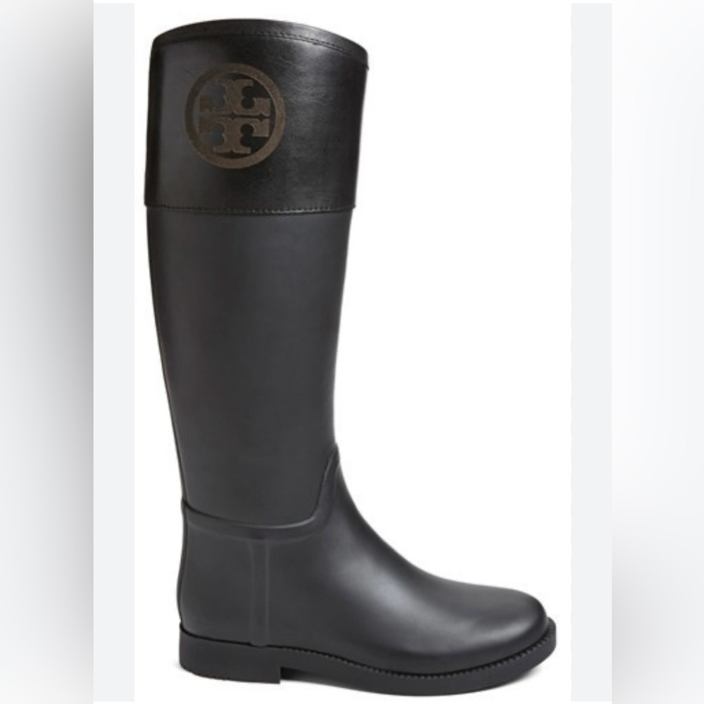 Tory Burch Black Tall Winter & Rain Boots